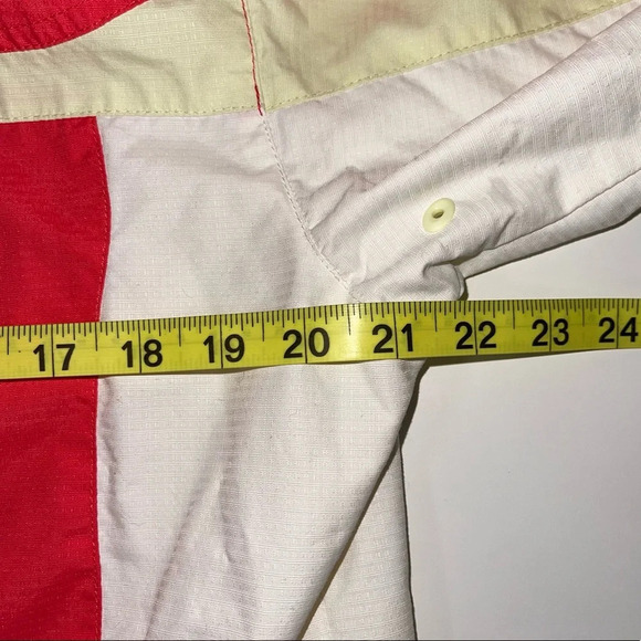 Columbia Peach & White Full Zip Windbreaker Hooded Jacket Medium Women’s - Picture 12 of 16